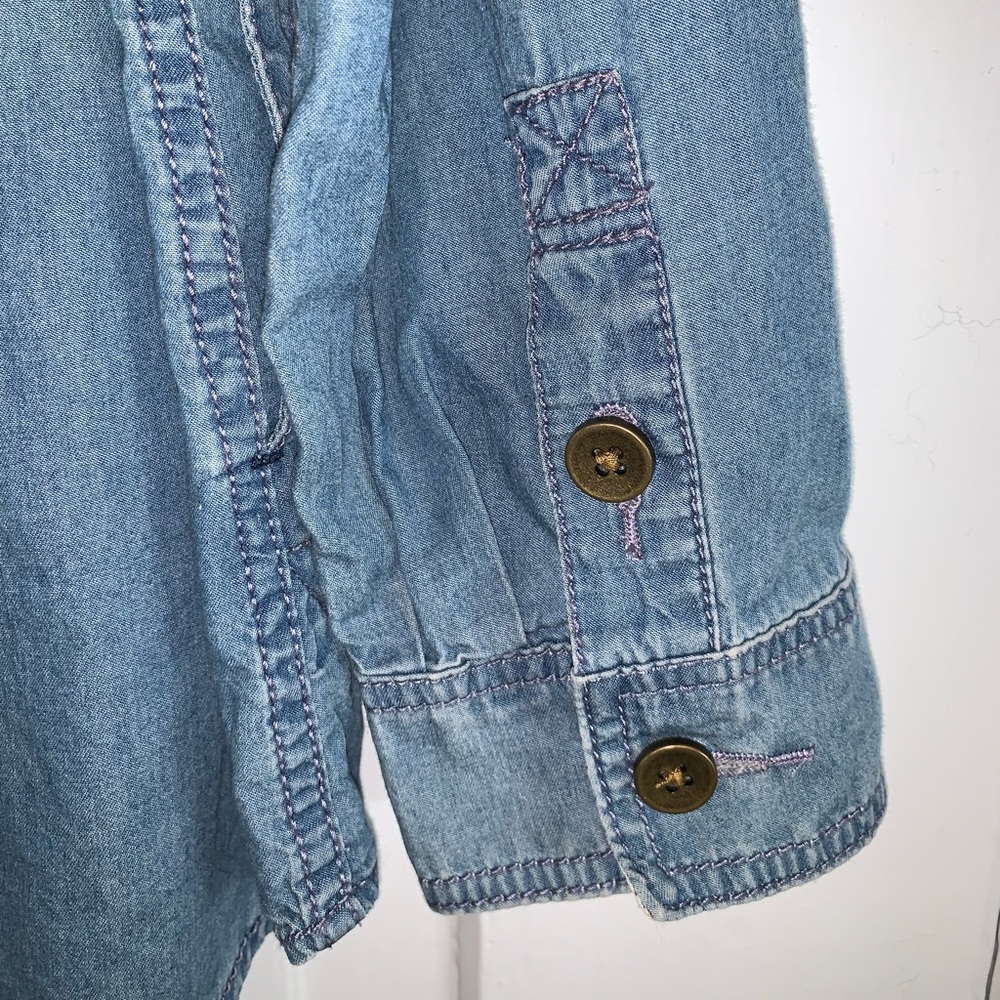 Anthropologie Hooded Chambray Jacket/Button Down - Picture 15 of 16